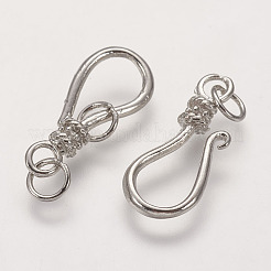 Brass S-Hook Clasps&nbsp;LS-KK-H375-P