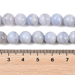 Natural Blue Lace Agate Beads Strands&nbsp;G-B183-A01-8mm