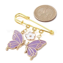 Butterfly & Flower Charm Alloy Enamel Brooches for Women&nbsp;JEWB-BR00144