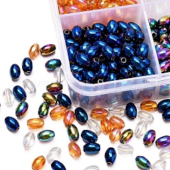 8 Strand 4 Colors Electroplate Glass Beads Strands&nbsp;EGLA-YW0001-37