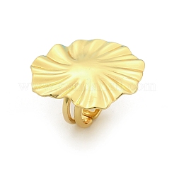Leaf Brass Cuff Rings for Women&nbsp;RJEW-C123-05G