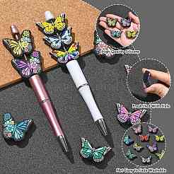 10Pcs 10 Styles Butterfly with Flower Food Grade Eco-Friendly Silicone Beads&nbsp;SIL-CJ0002-99