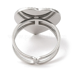 304 Stainless Steel Enamel Open Cuff Rings for Women&nbsp;RJEW-F166-52P-02