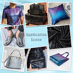 Polyester Elastic Fabric with Crocodile Pattern&nbsp;DIY-PH0036-91A