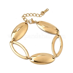 304 Stainless Steel Hollow Oval Link Chain Bracelets&nbsp;SA-CBAF6AD-06G