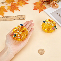 Handmade Lampwork Pumpkin Display Decorations&nbsp;DJEW-WH0043-102