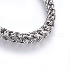 Non-Tarnish 304 Stainless Steel Wheat Chain Necklaces&nbsp;NJEW-H493-16P