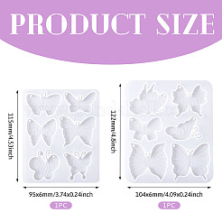2Pcs 2 Styles DIY Silicone Pendant Molds&nbsp;DIY-TA0011-26