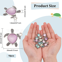 18Pcs Glass Pendants&nbsp;FIND-OC0002-51