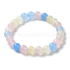 Dyed Natural Jade Beads Stretch Bracelets&nbsp;BJEW-G633-B-21