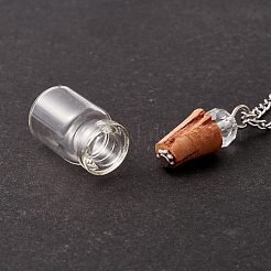 Empty Perfume Bottle Pendants&nbsp;GLAA-H017-01B