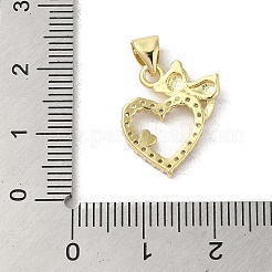 Rack Plating Brass Micro Pave Cubic Zirconia Pendants&nbsp;KK-C052-06G