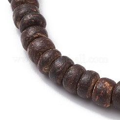 Natural Coconut Disc Stretch Bracelets&nbsp;BJEW-JB10254
