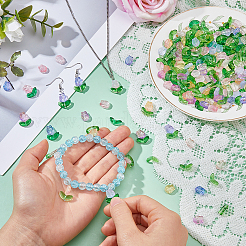 8 Bags 8 Colors Transparent Glass Beads&nbsp;GLAA-HS0001-24