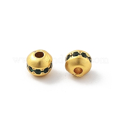 Brass Micro Pave Cubic Zirconia Beads&nbsp;KK-R216-08G-03