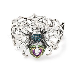 Halloween Tibetan Style Alloy Rhinestone Bangles&nbsp;BJEW-P367-01AS