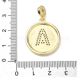 Brass Micro Pave Clear Cubic Zirconia Pendants&nbsp;KK-L253-17G