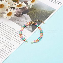 Brass Enamel Handmade Link Chains&nbsp;AJEW-JB00997