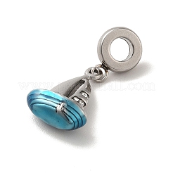 304 Stainless Steel Enamel European Dangle Charms&nbsp;STAS-G308-22AS
