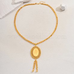 Elegant Geometric Tassel Brass Pendant Necklaces for Women's Holiday Party Accessories&nbsp;LR5784-1