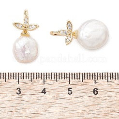 Natural Baroque Keshi Pearl Pendants&nbsp;PALLOY-JF05191