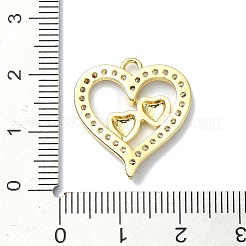 Rack Plating Real 18K Gold Plated Brass Micro Pave Cubic Zirconia&nbsp;KK-B084-19G-02