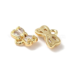 Brass with Glass Rhinestone Charms&nbsp;LS-KK-B079-09G