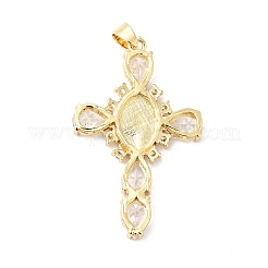 Rack Plating Brass Micro Pave Cubic Zirconia Pendants&nbsp;ZIRC-I059-15G-06