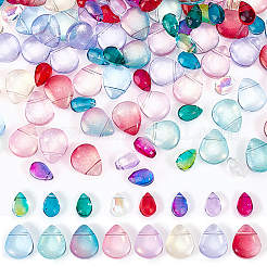 160Pcs 16 Style Transparent Spray Painted Glass Beads&nbsp;GLAA-GA0001-45