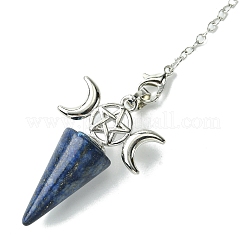 Natural Dyed Lapis Lazuli Cone Dowsing Pendulum Big Pendants&nbsp;G-C114-01P-18
