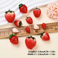 12Pcs 6 Styles Resin Pendants&nbsp;RESI-YW0001-98