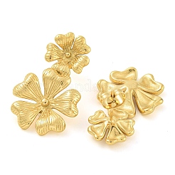 Ion Plating(IP) 304 Stainless Steel Stud Earrings for Women&nbsp;EJEW-S227-45G