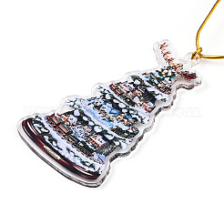 Acrylic Christmas Tree Pendant Decoration&nbsp;HJEW-Q010-01B