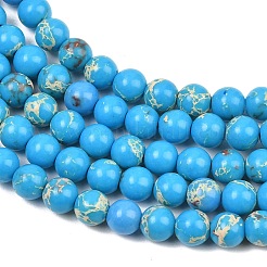 Natural Imperial Jasper Bead Strands&nbsp;G-P260-01-6mm