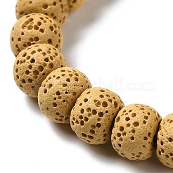 Natural Lava Rock Dyed Beads Strands&nbsp;G-Z036-A01-08