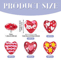 20Pcs 5 Styles Glass Enamel Beads&nbsp;GLAA-TA0003-49