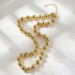 Rack Plating Brass Ball Chain Necklaces for Women&nbsp;NJEW-G102-01D-G