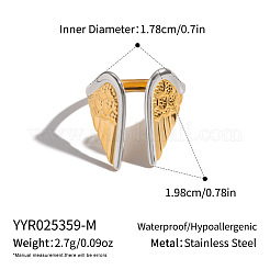 Adjustable 304 Stainless Steel Cuff Open Rings for Women&nbsp;ME6859-2
