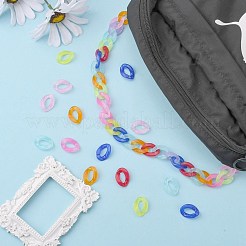 Imitation Jelly Acrylic Linking Rings&nbsp;OACR-S036-001A-E