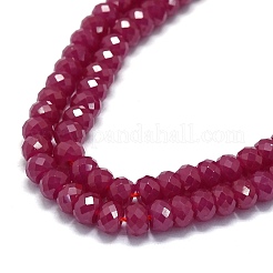 Lab Grown Red Corundum Beads Strands&nbsp;G-G106-A45-04-1