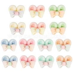 28Pcs 7 Colors Flocky Opaque Resin Cabochons&nbsp;RESI-TA0005-31