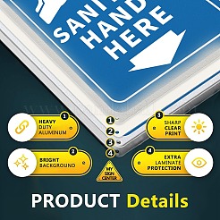 UV Protected & Waterproof Aluminum Warning Signs&nbsp;AJEW-WH0111-L01