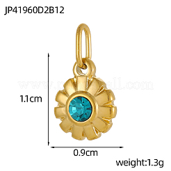 304 Stainless Steel Rhinestone Charms&nbsp;STAS-OY003-87G