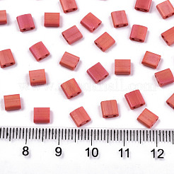 FGB 2-Hole Glass Seed Beads&nbsp;X-SEED-S031-L-ST45FR