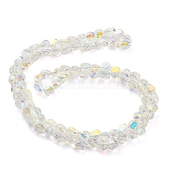 AB Color Plated Electroplate Transparent Glass Beads Strands&nbsp;EGLA-G037-04A-AB01