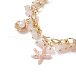 Natural Rose Quartz Chip Beads Bracelets&nbsp;BJEW-JB13155-02