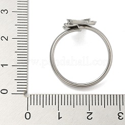 304 Stainless Steel Cuff Rings Components&nbsp;STAS-K279-02C-P