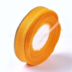 Organza Polyester Ribbon&nbsp;ORIB-WH0004-01B