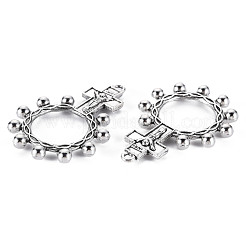 Tibetan Style Alloy Pendants&nbsp;X-TIBEP-4331-AS-RS
