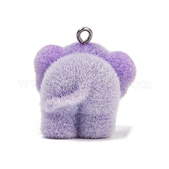 Flocking Resin Pendants&nbsp;LS-RESI-P044-02A-P